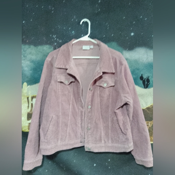 SIZE L Sonoma life+style dust rose pink denim jacket - Picture 4 of 8